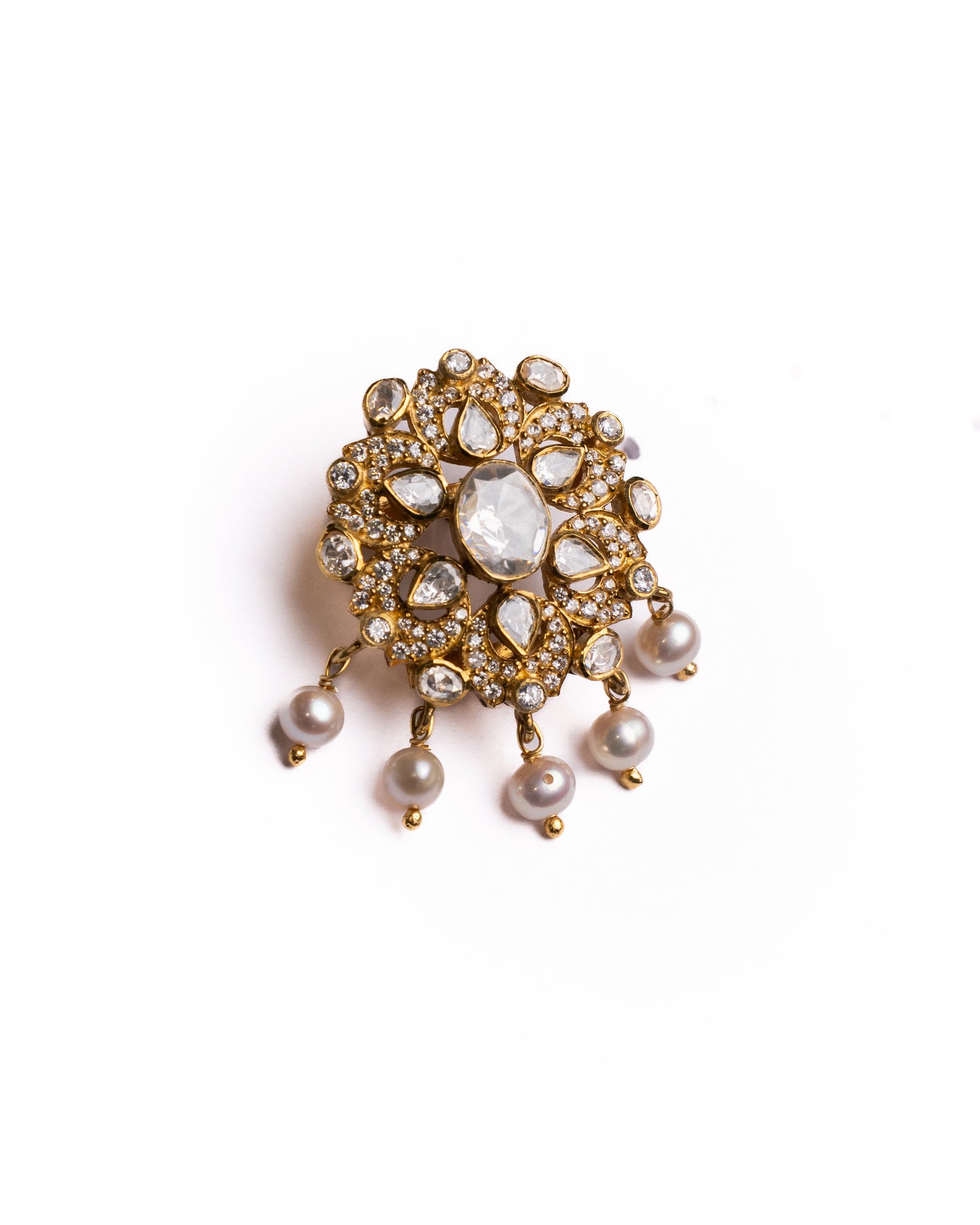 Cecily Pearl Drop Kundan Studs
