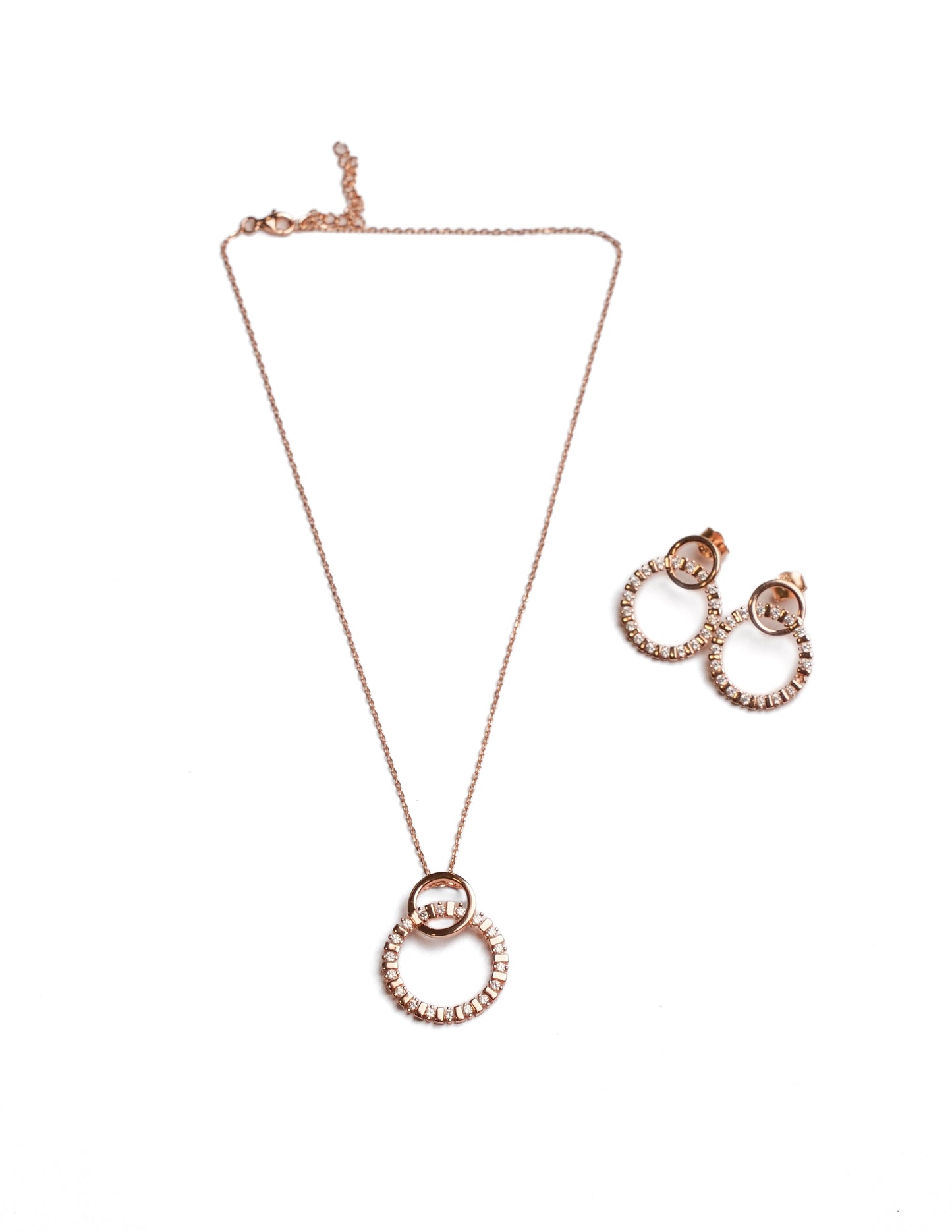 Ava pendant and earring set