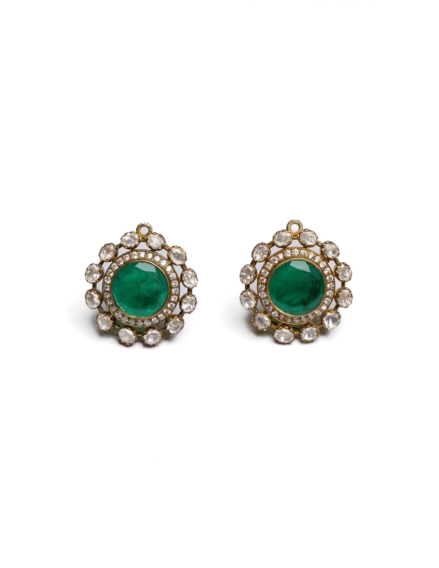 Ivy Green Onyx Kundan Earrings