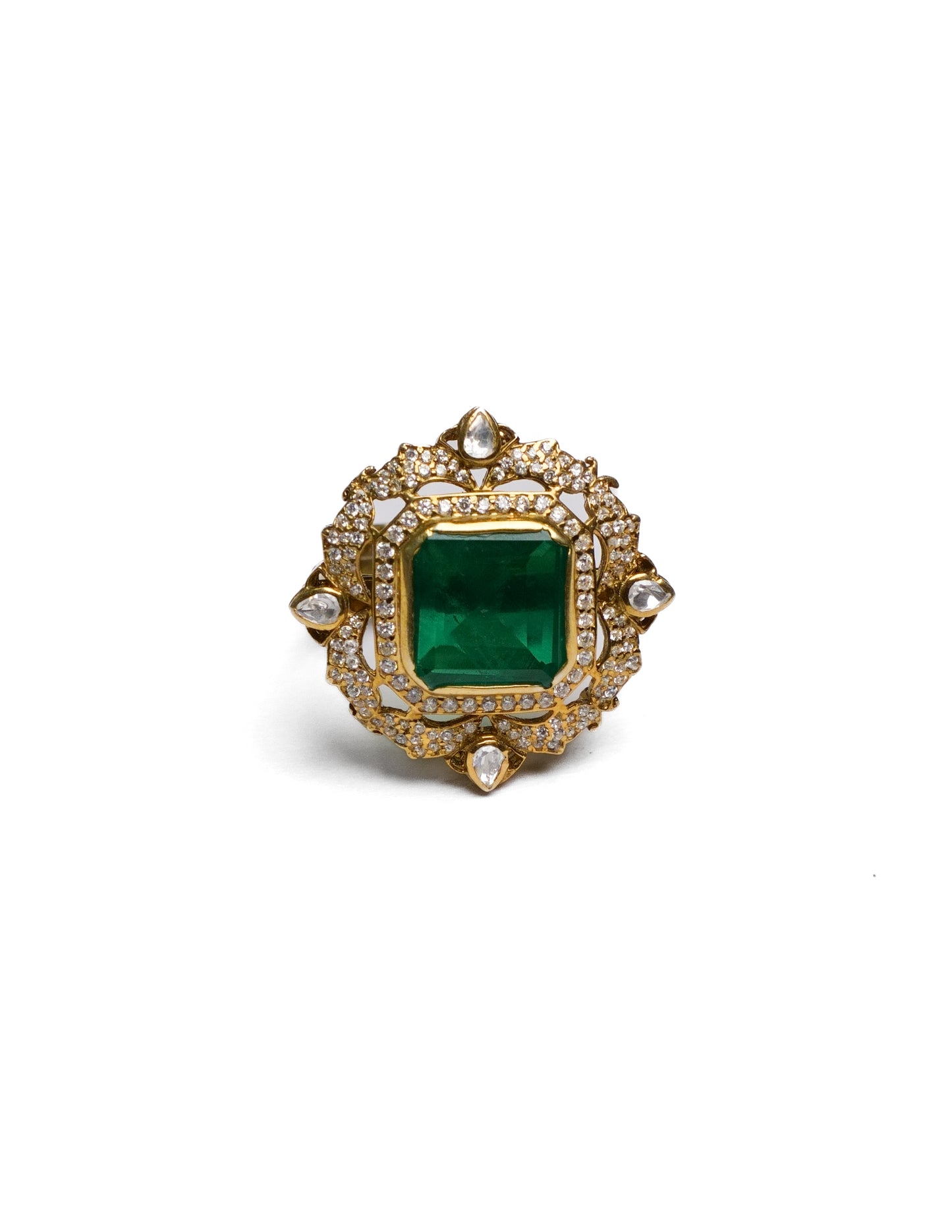 Regency gemstone kundan ring