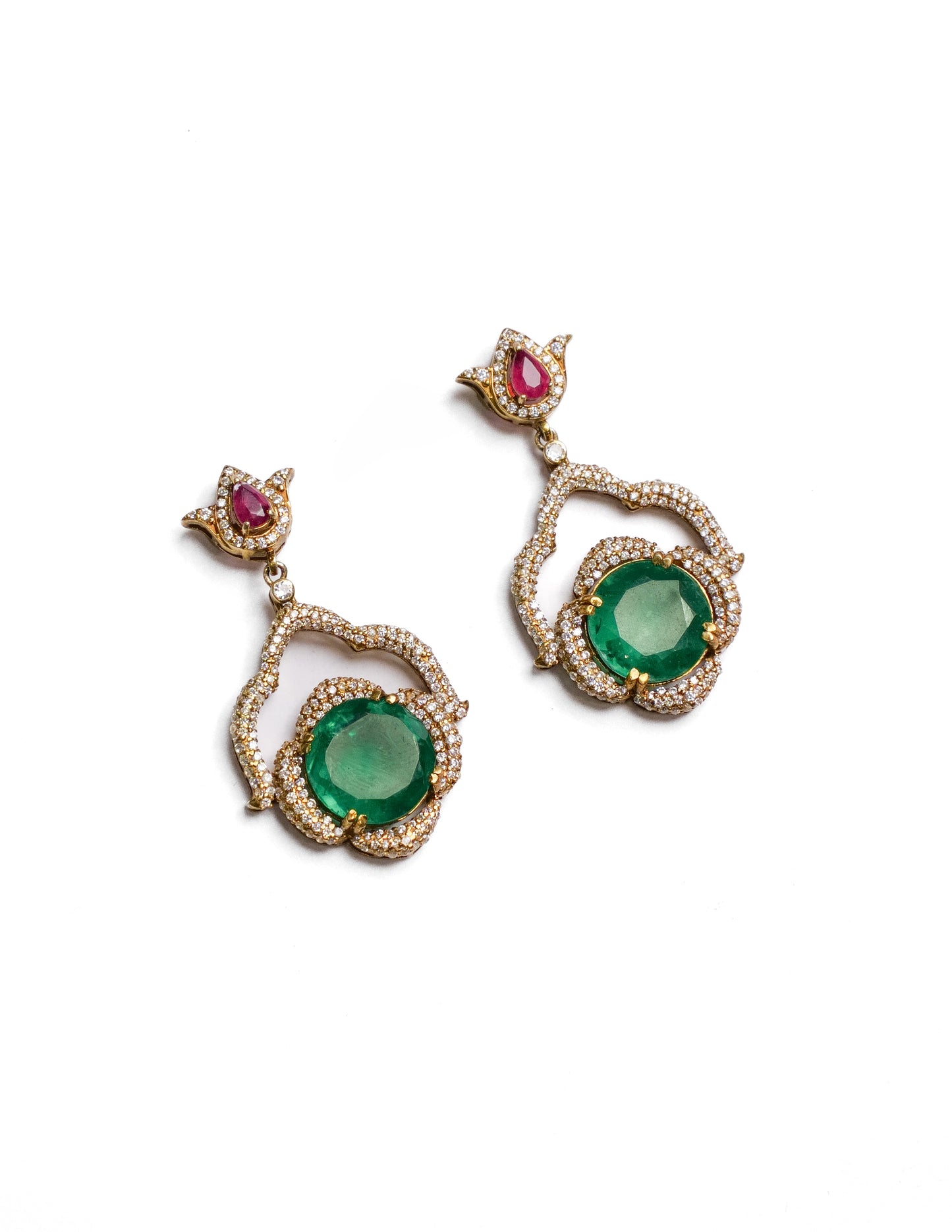 Royal botanic statement earrings