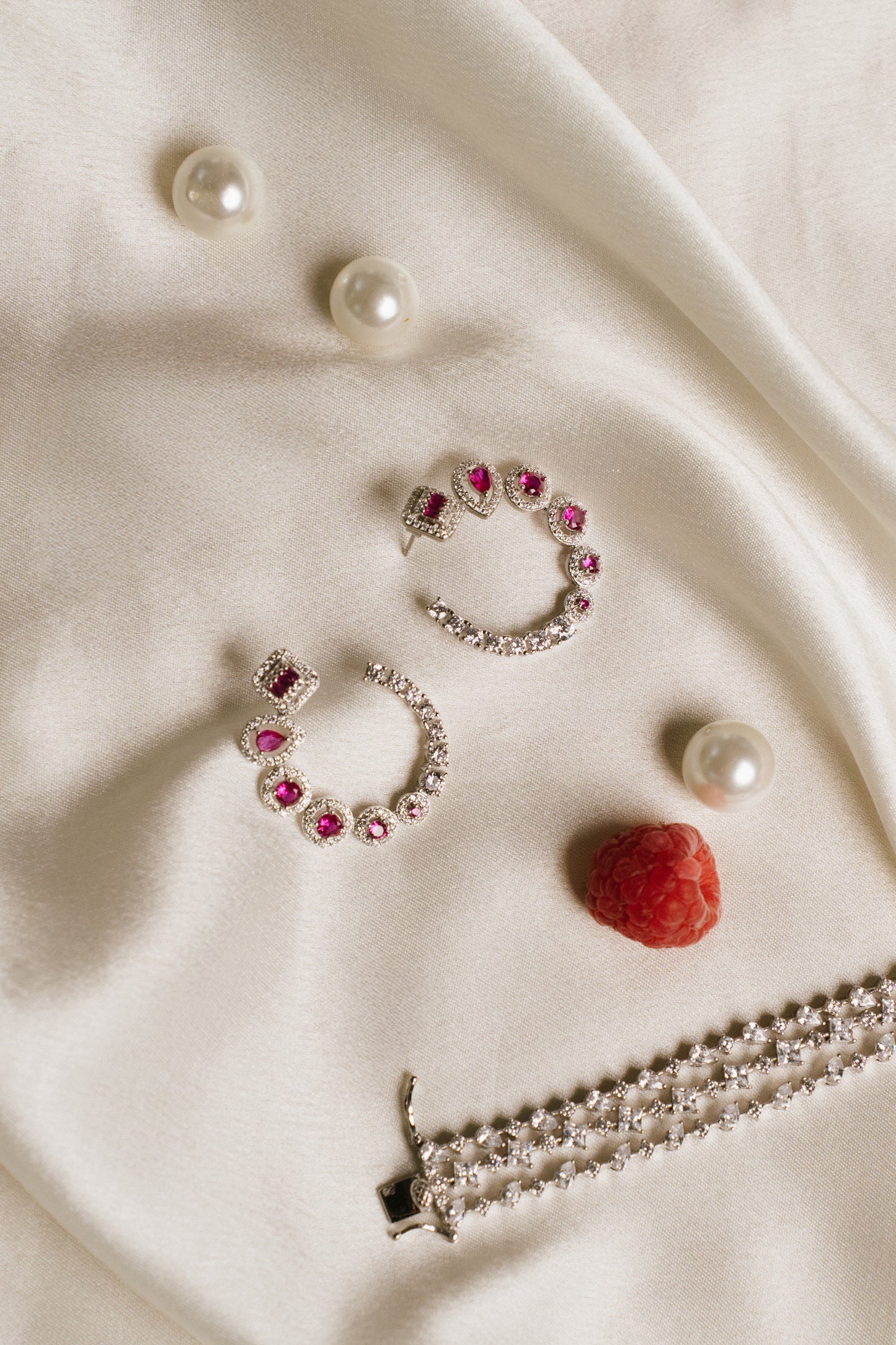 Champagne Blush Hoops