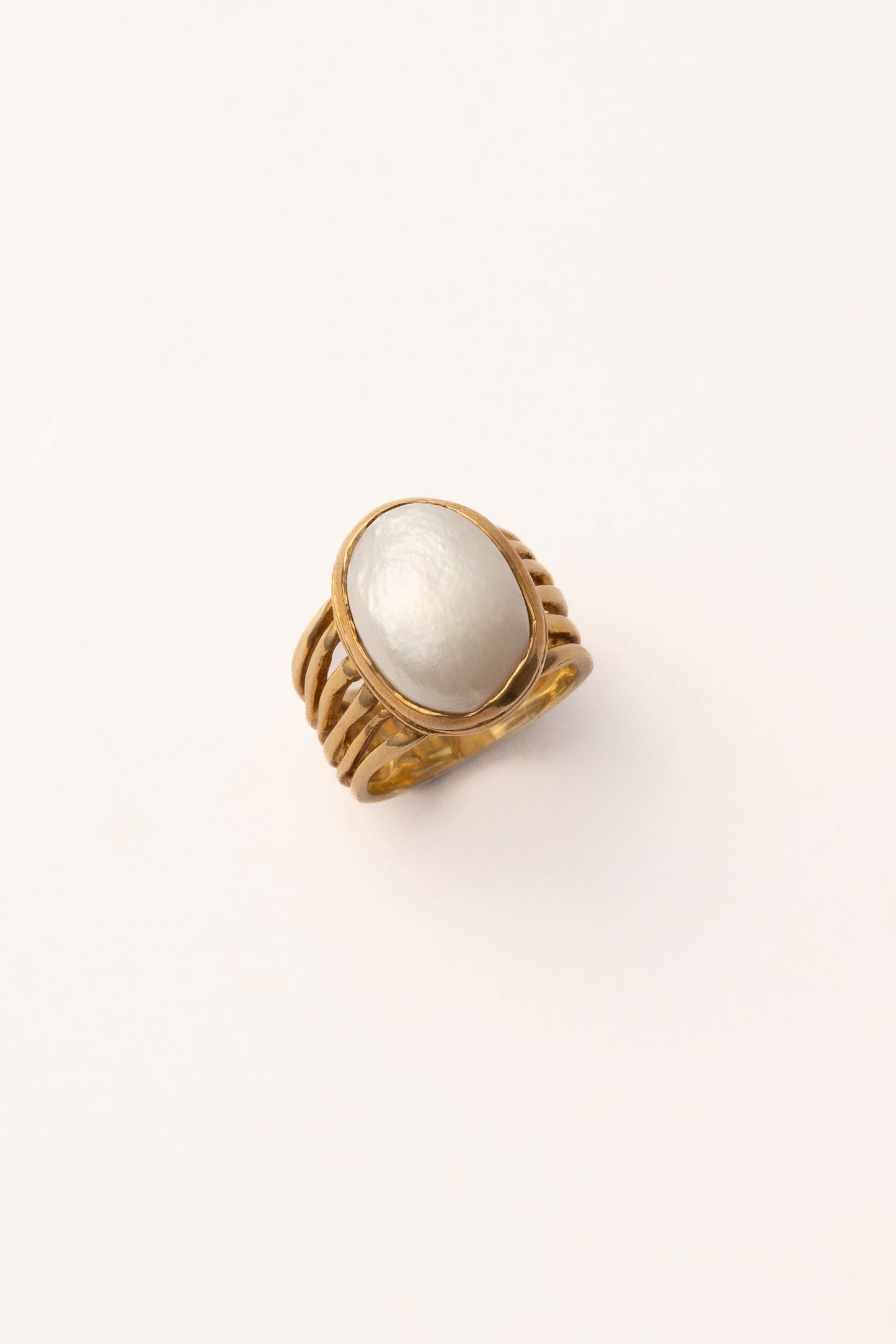 Alex Gold Plated Pearl Ring