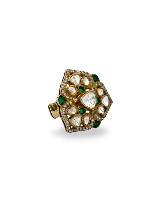 Zia modern kundan ring