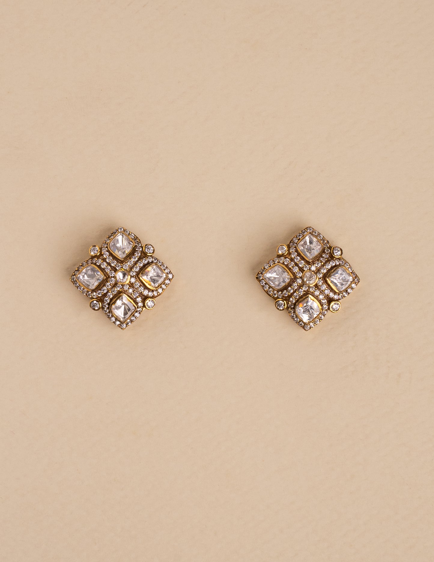 Juhi kundan Polki studs