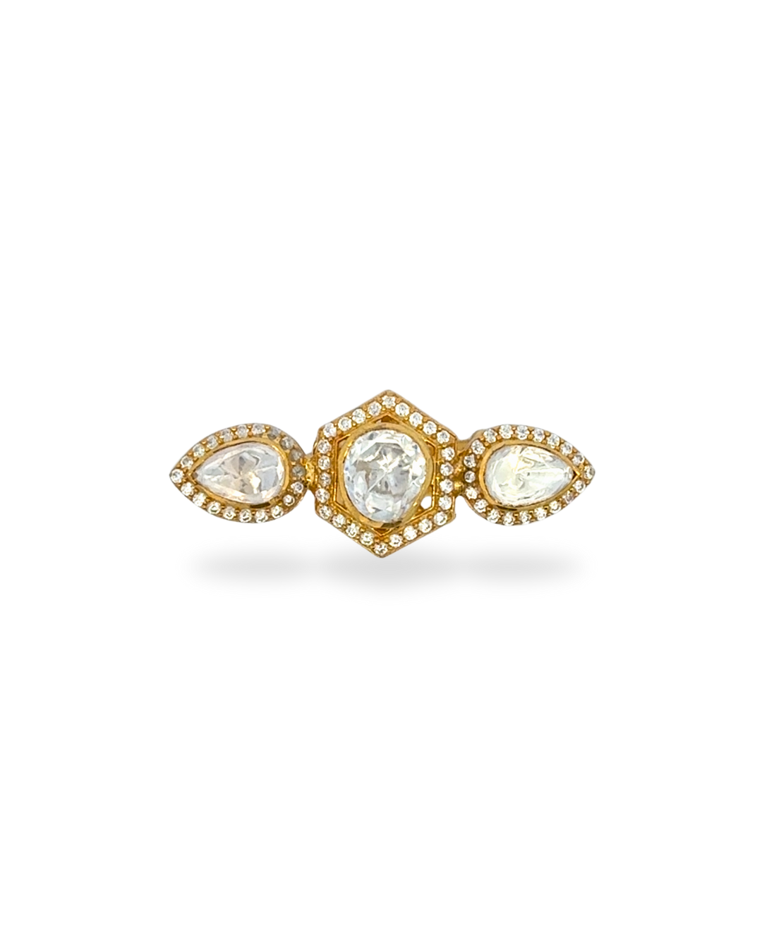 Octavia modern kundan ring