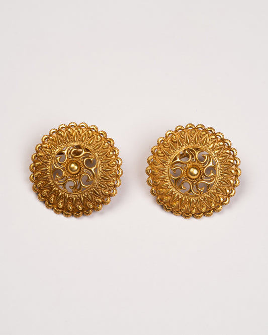 Filigree Gold Plated Studs