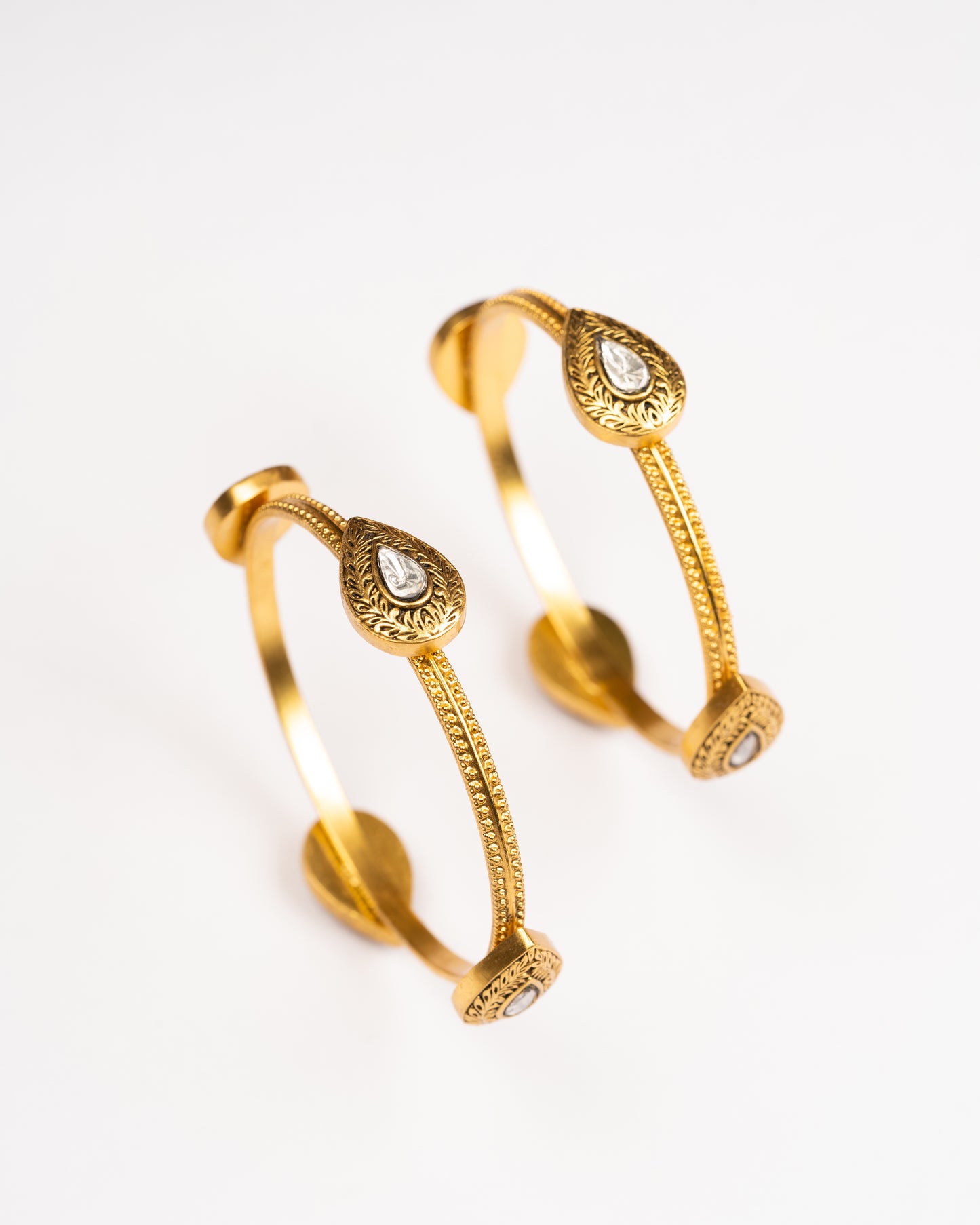 Kundan Artisan Crafted Stackable Bangles