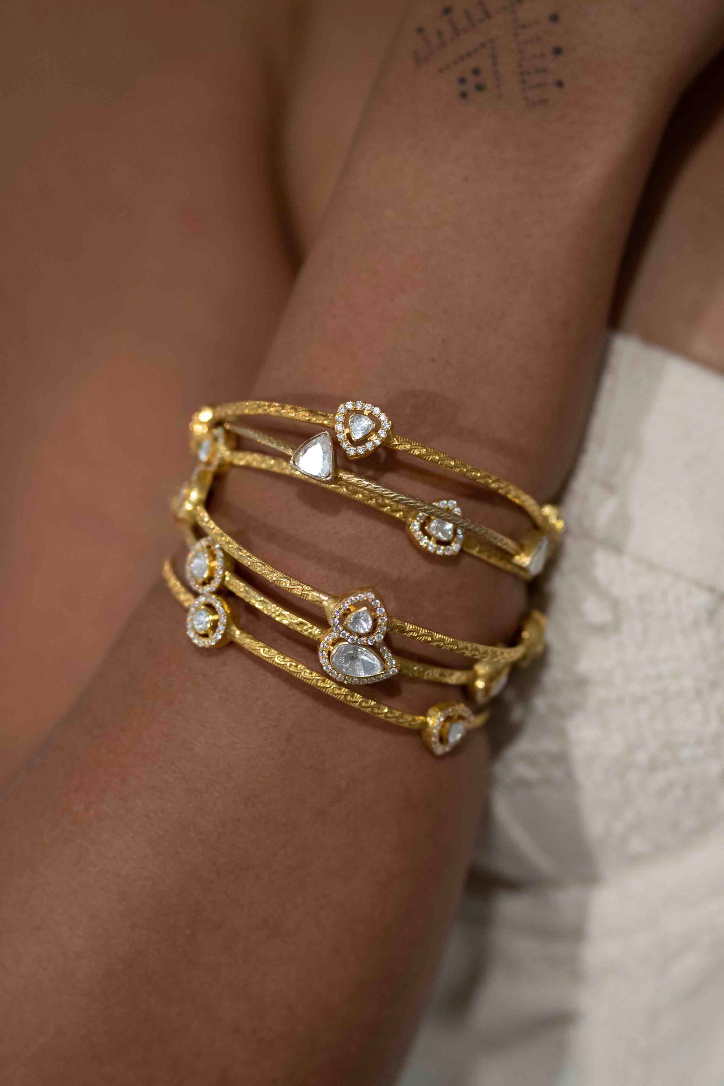 Sophie Gold Plated Stackable Bangle