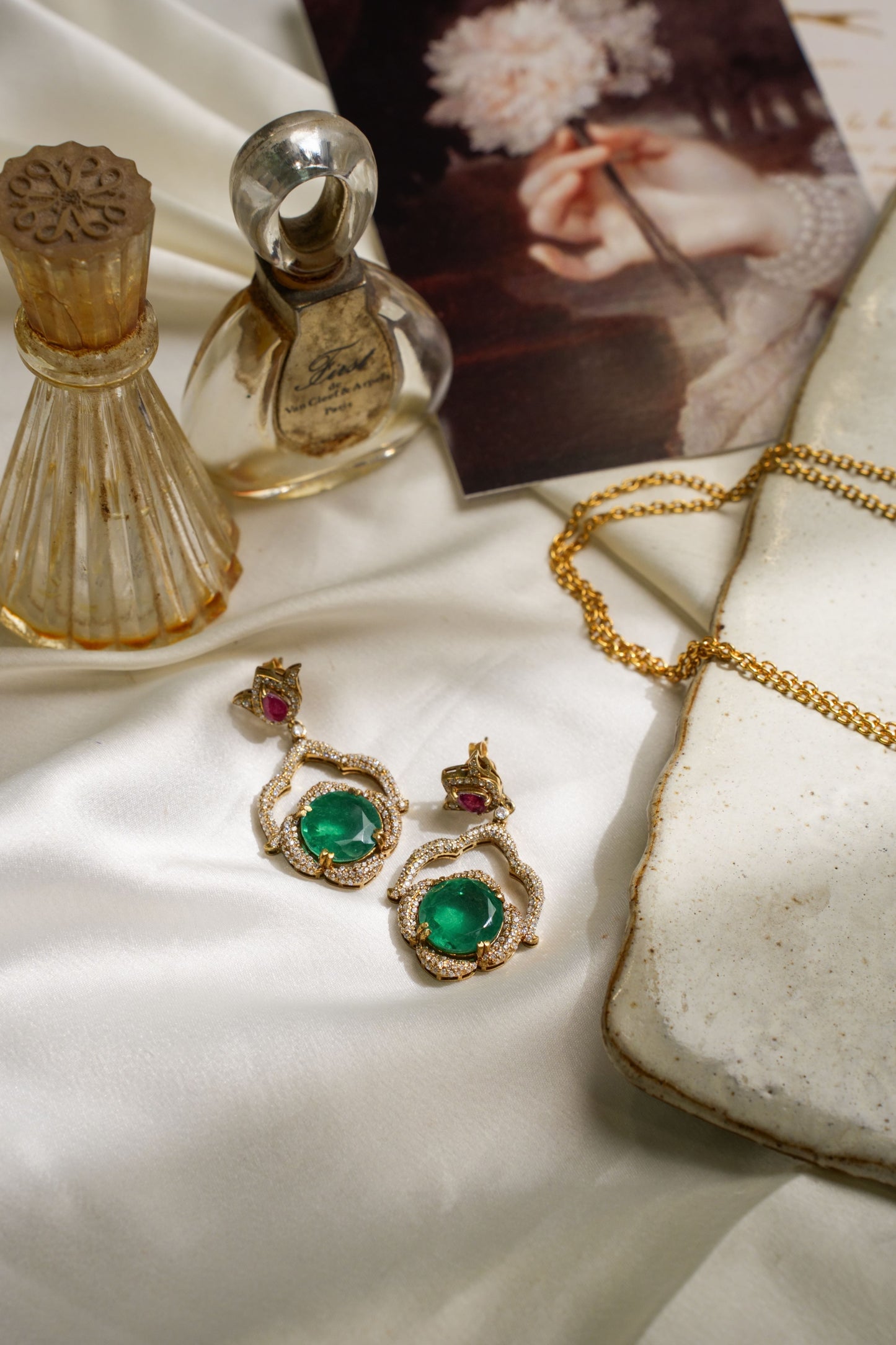 Royal botanic statement earrings