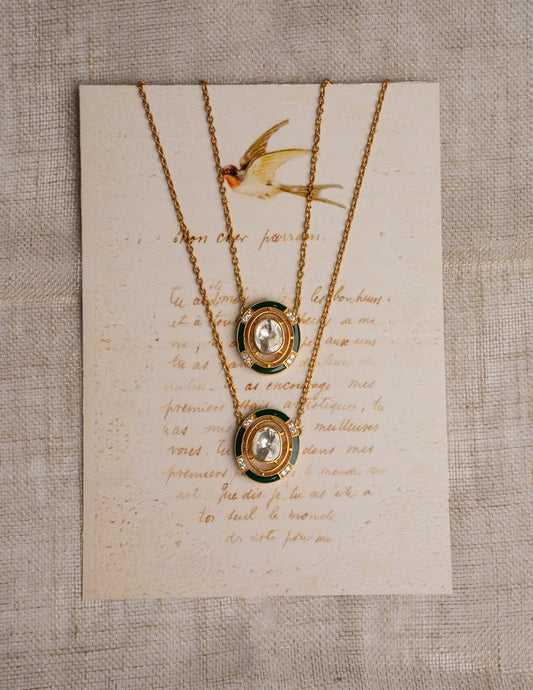 Violet Kundan layered necklace