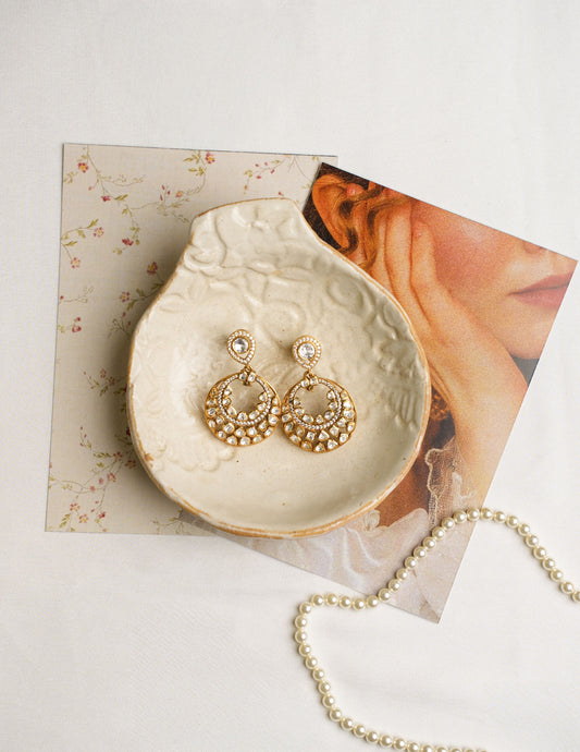 Polki crescent chandbalis