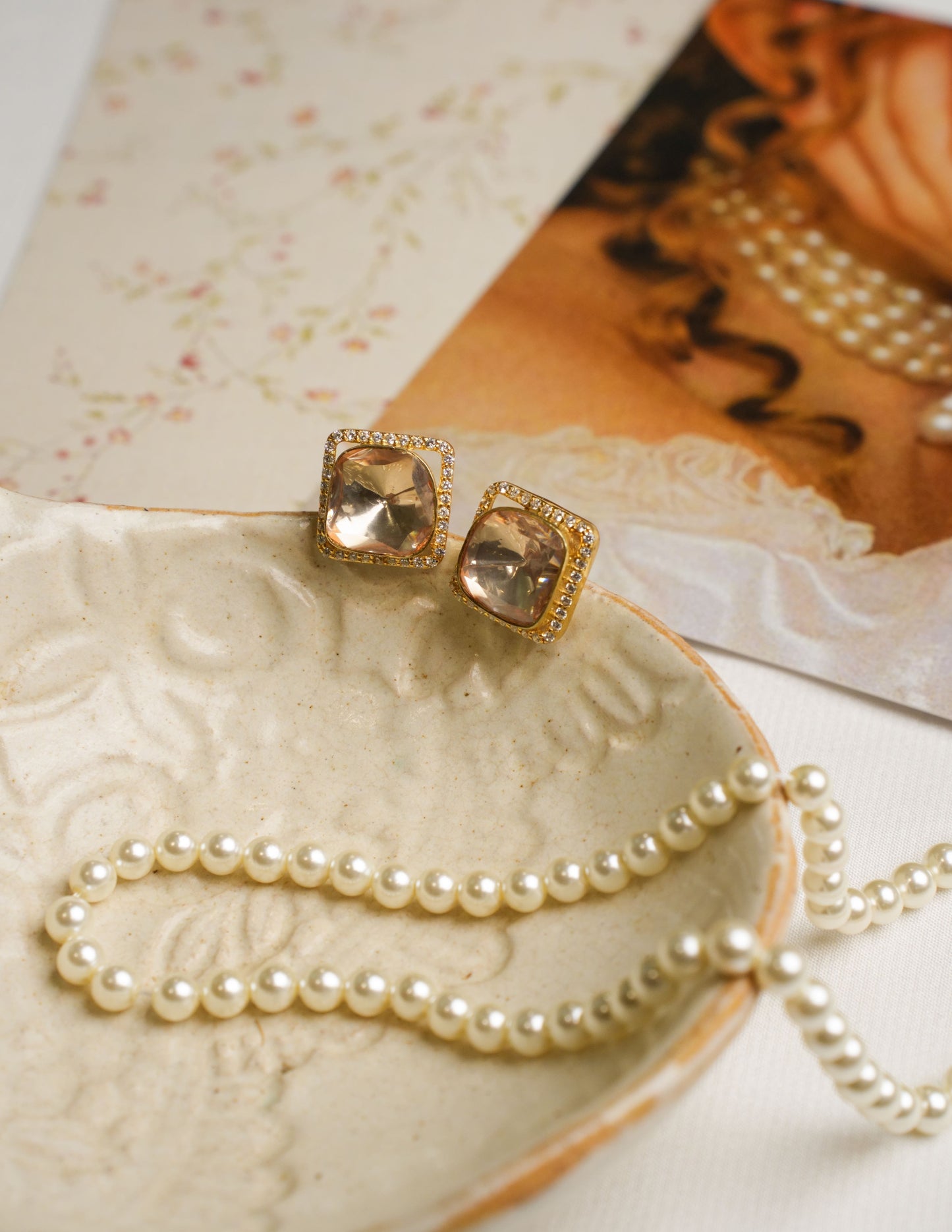 Eliza modern kundan Studs