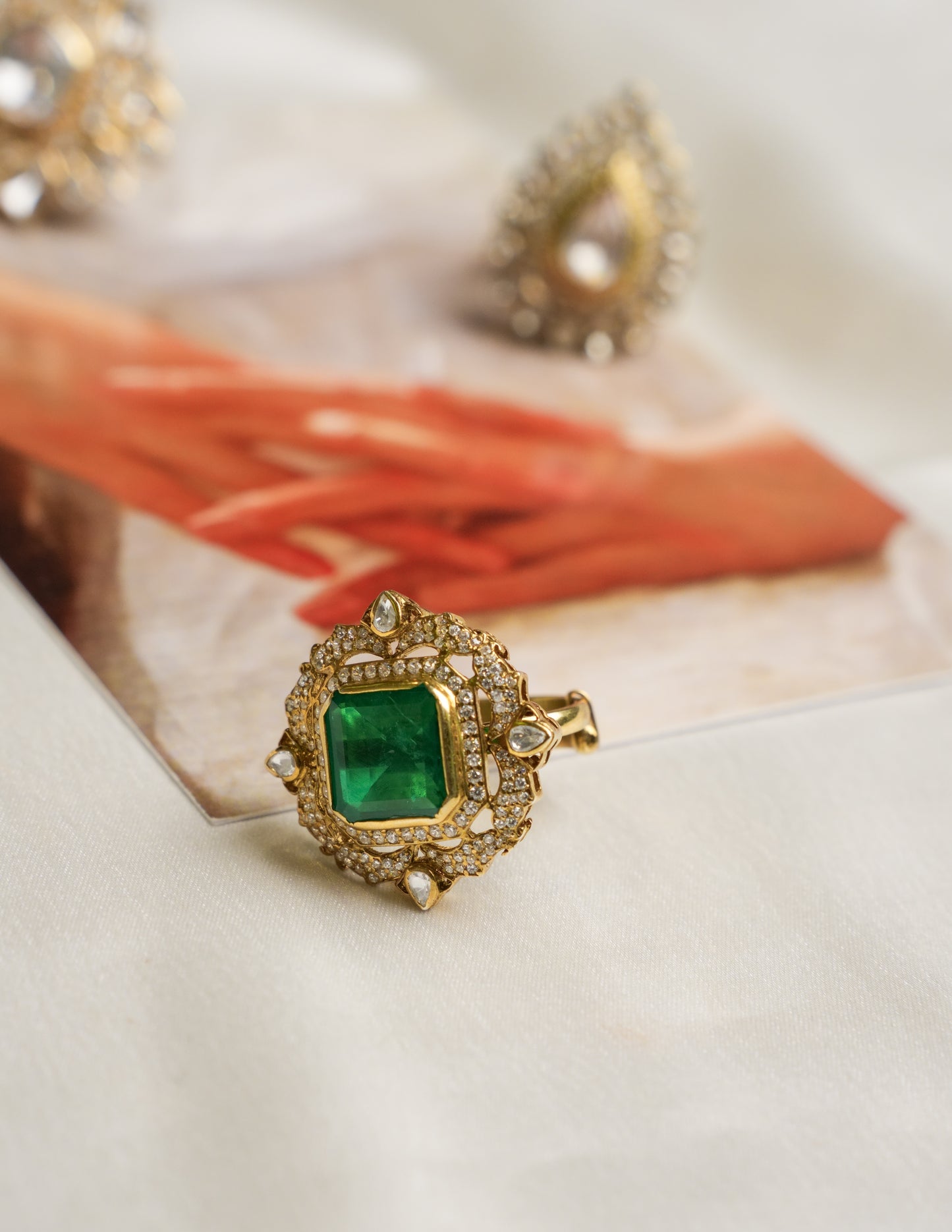 Regency gemstone kundan ring