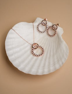 Ava pendant and earring set