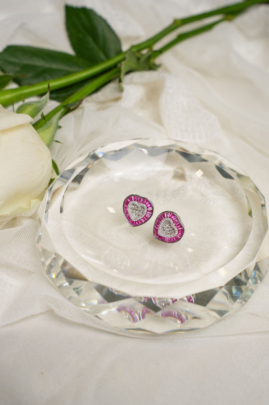 Alexandra Heart Studs