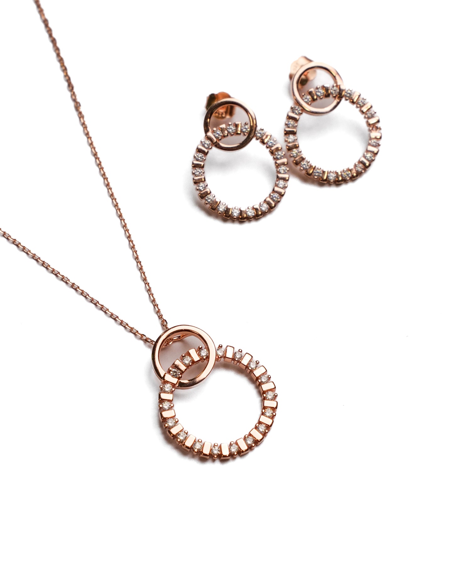 Ava pendant and earring set