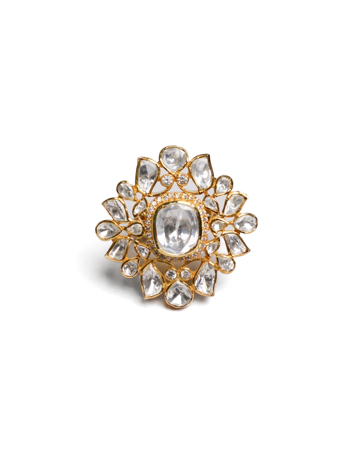 Mayfair rose kundan polki Ring