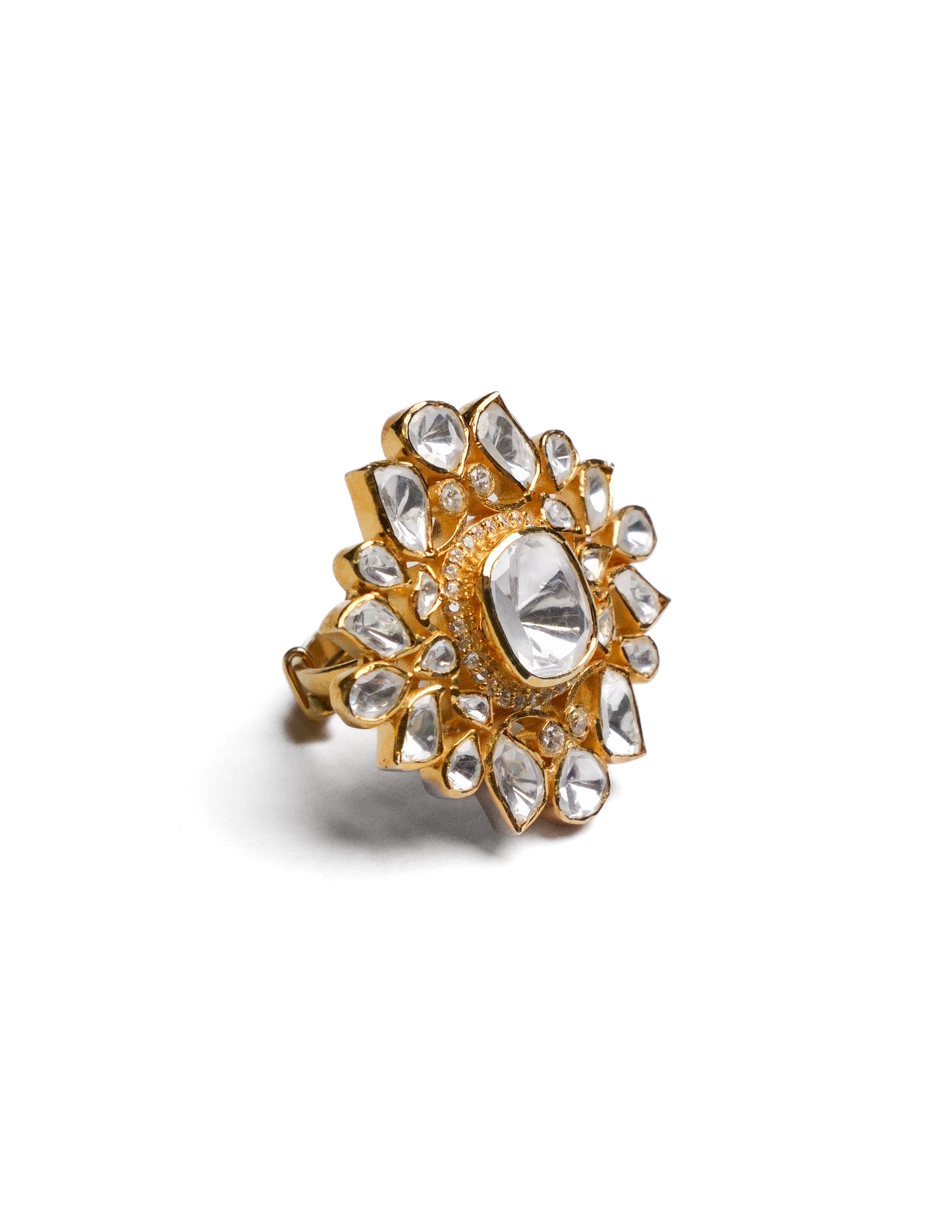 Mayfair rose kundan polki Ring