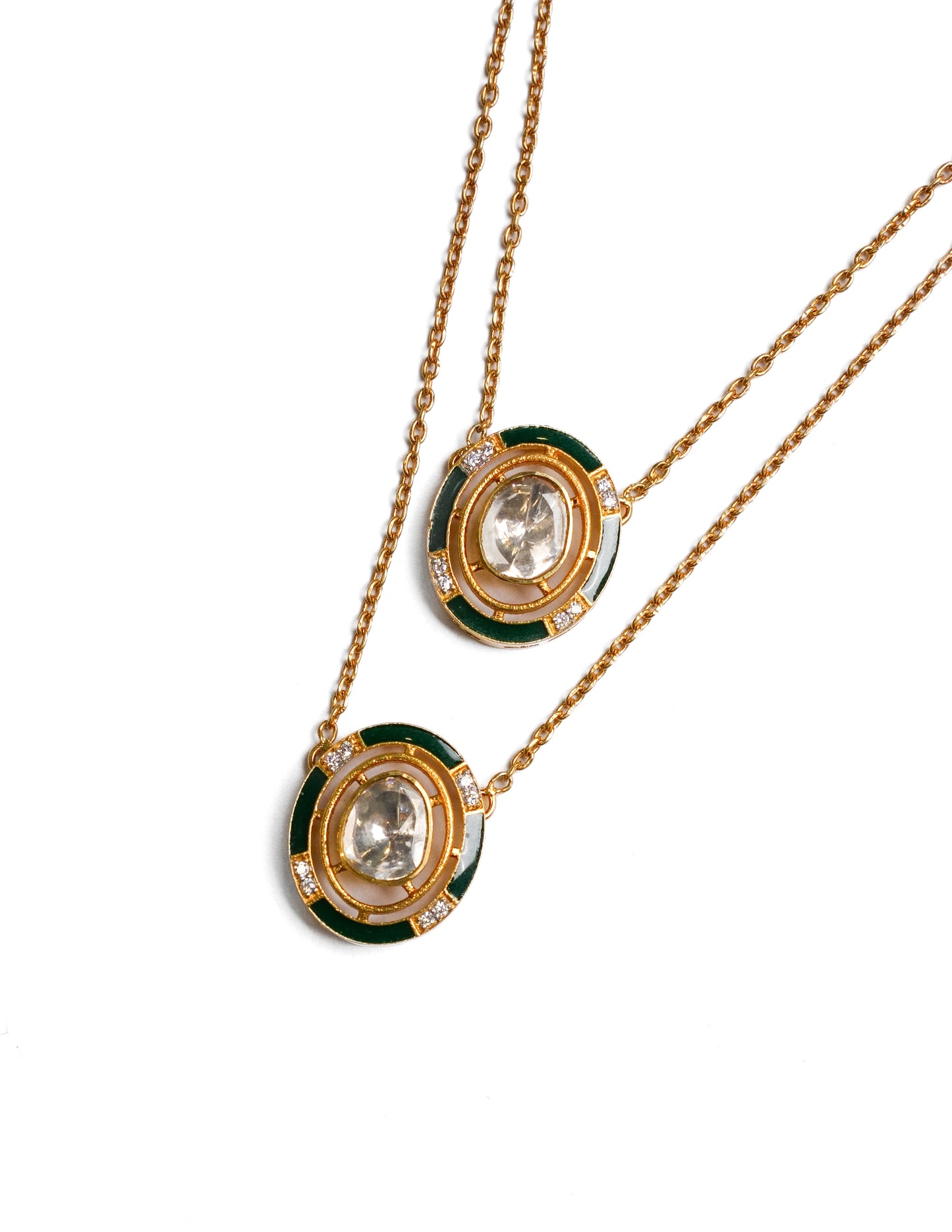 Violet Kundan layered necklace