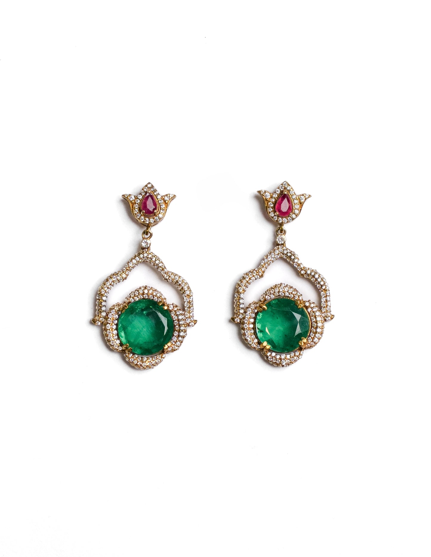 Royal botanic statement earrings