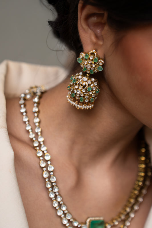 Baroque kundan jhumkas