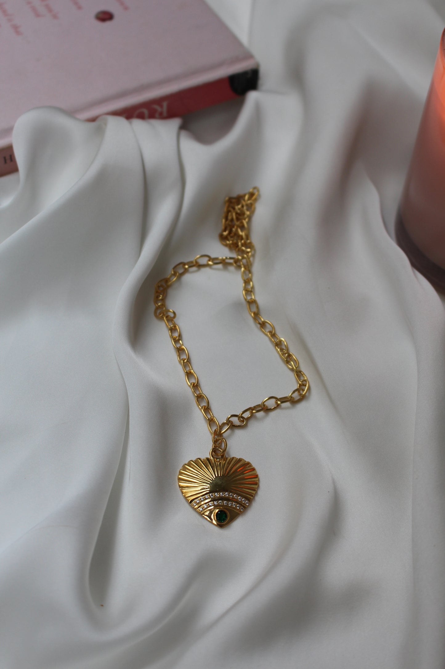 Vintage Heart Charm Necklace