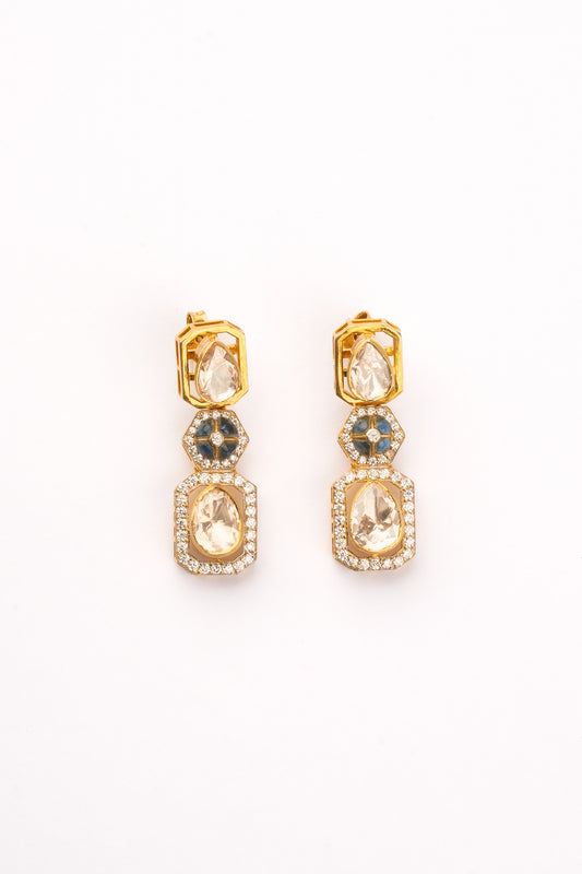 Fiona Kundan Drop Earring