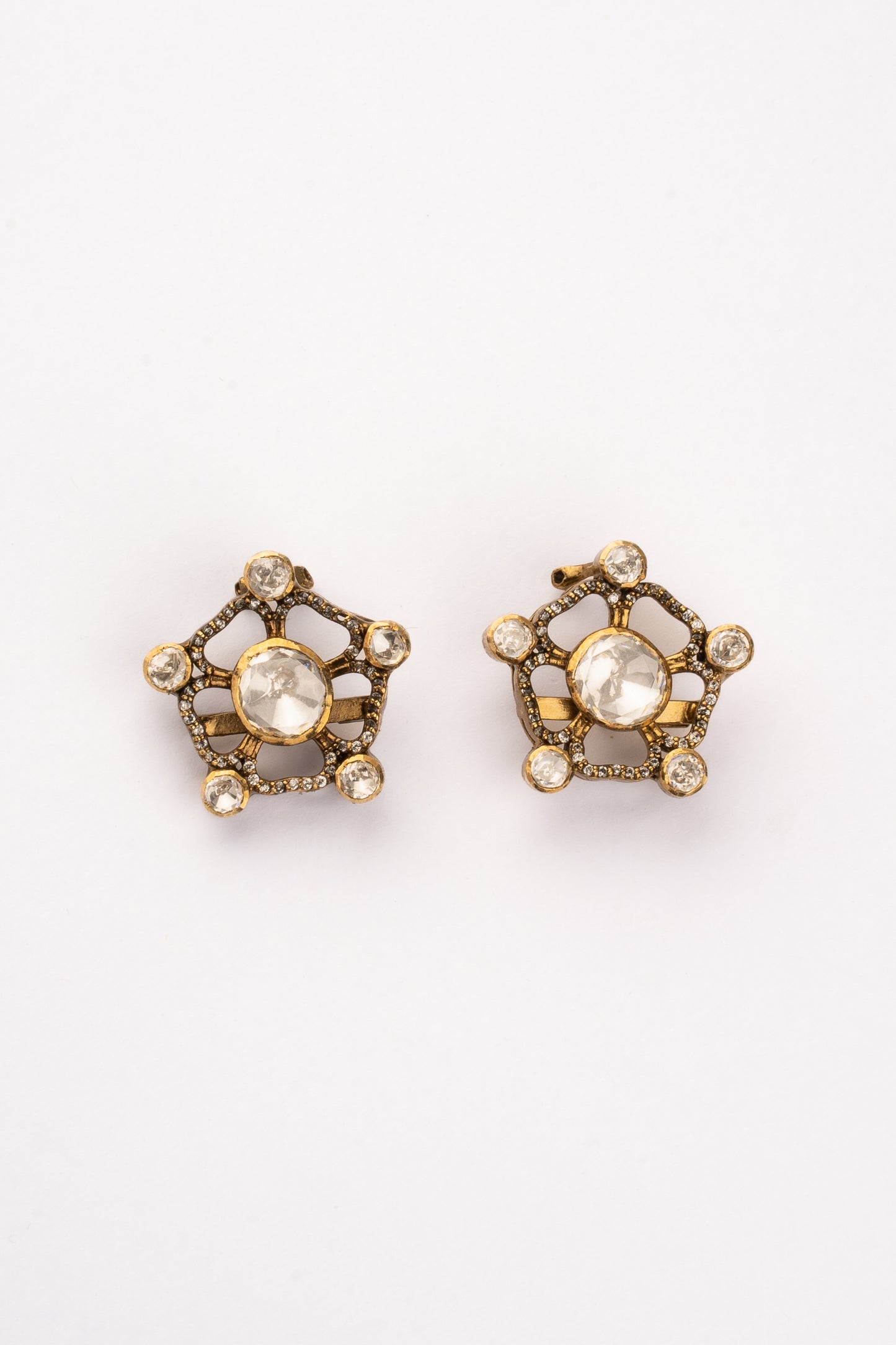 Suzette Kundan and Zircon Earrings