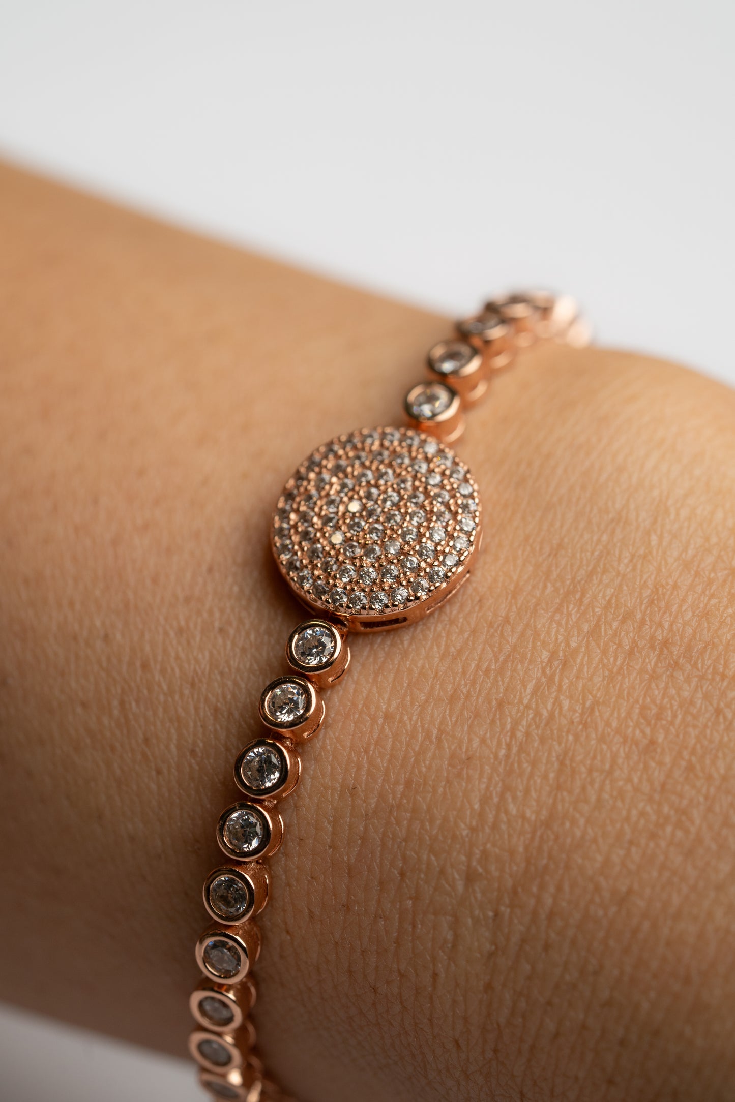 June Adjustable Zircon Bracelet