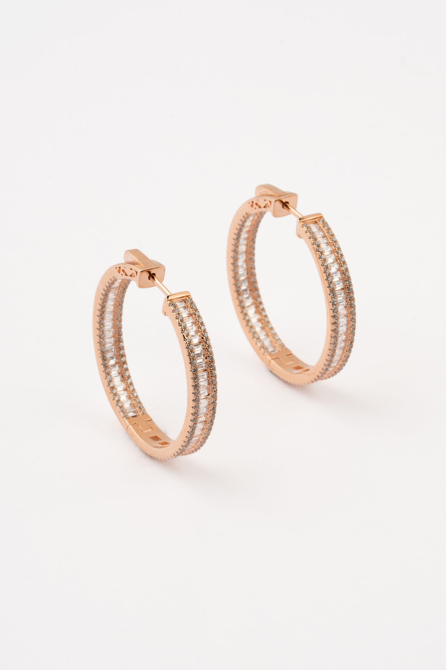 Camille Rose Gold Hoop Earrings