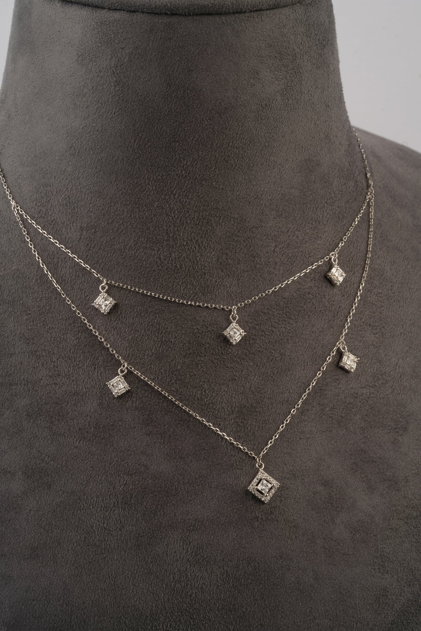 Anna Dainty Layered Silver Necklace