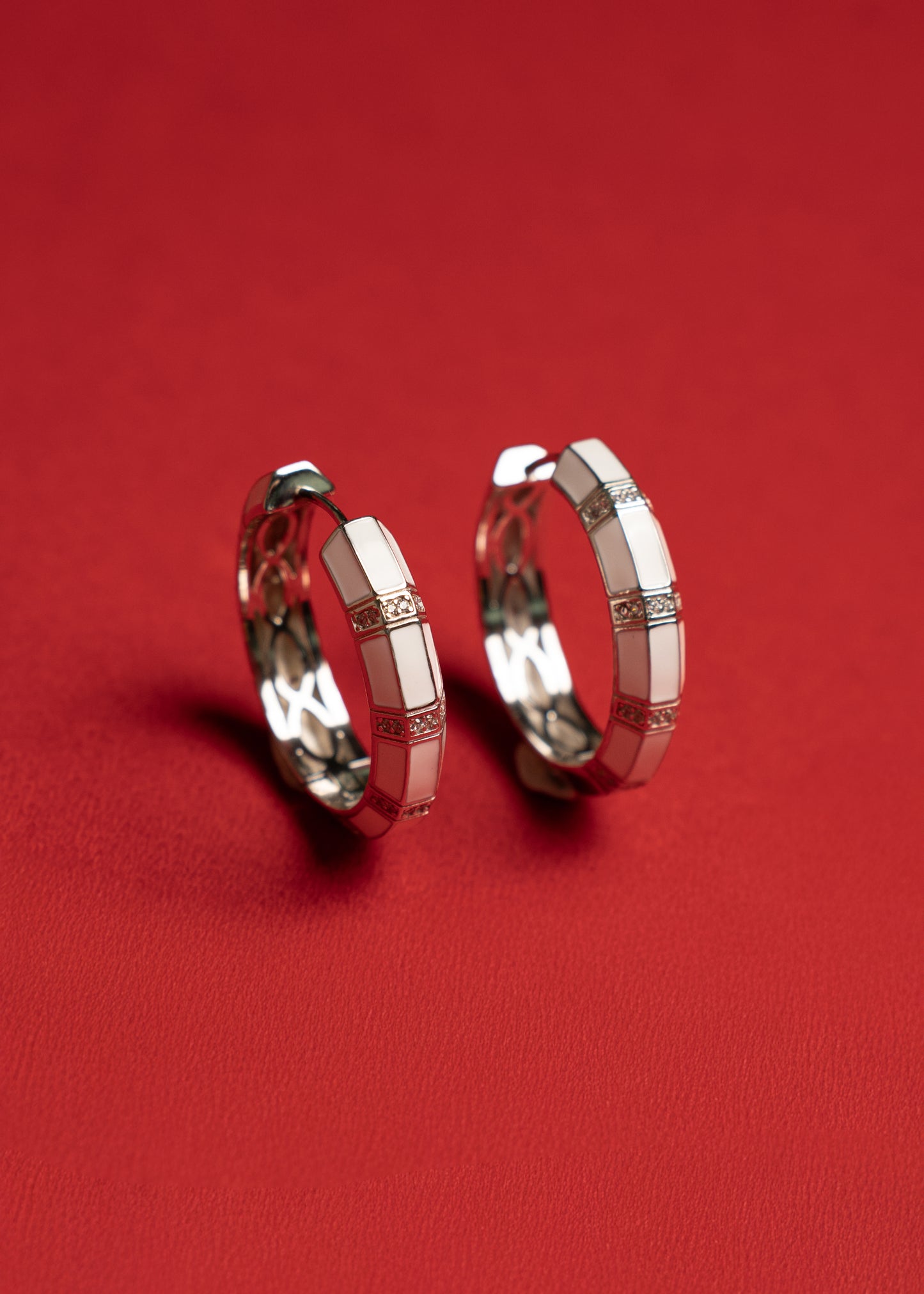 Icicle Enamel Hoops