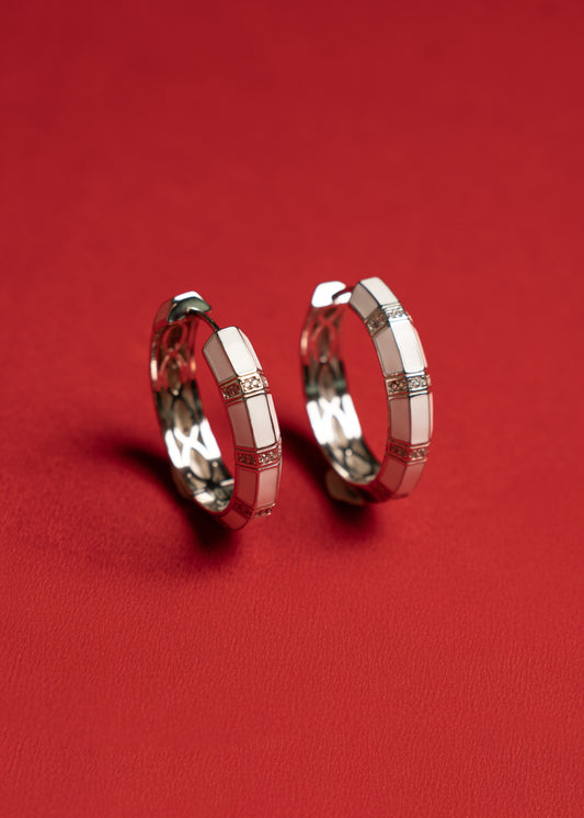 Icicle Enamel Hoops
