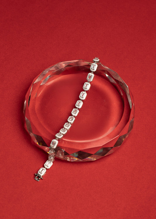 Ice Geometric Tennis Bracelet