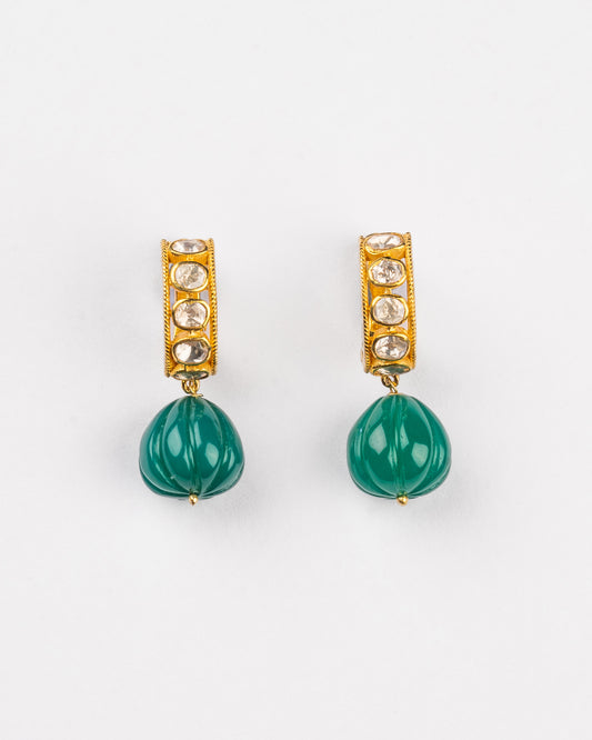 Komal Modern Kundan Drop Earrings