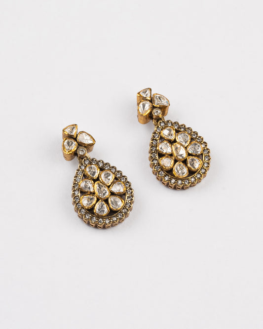 Edith Modern Kundan Drop Earrings