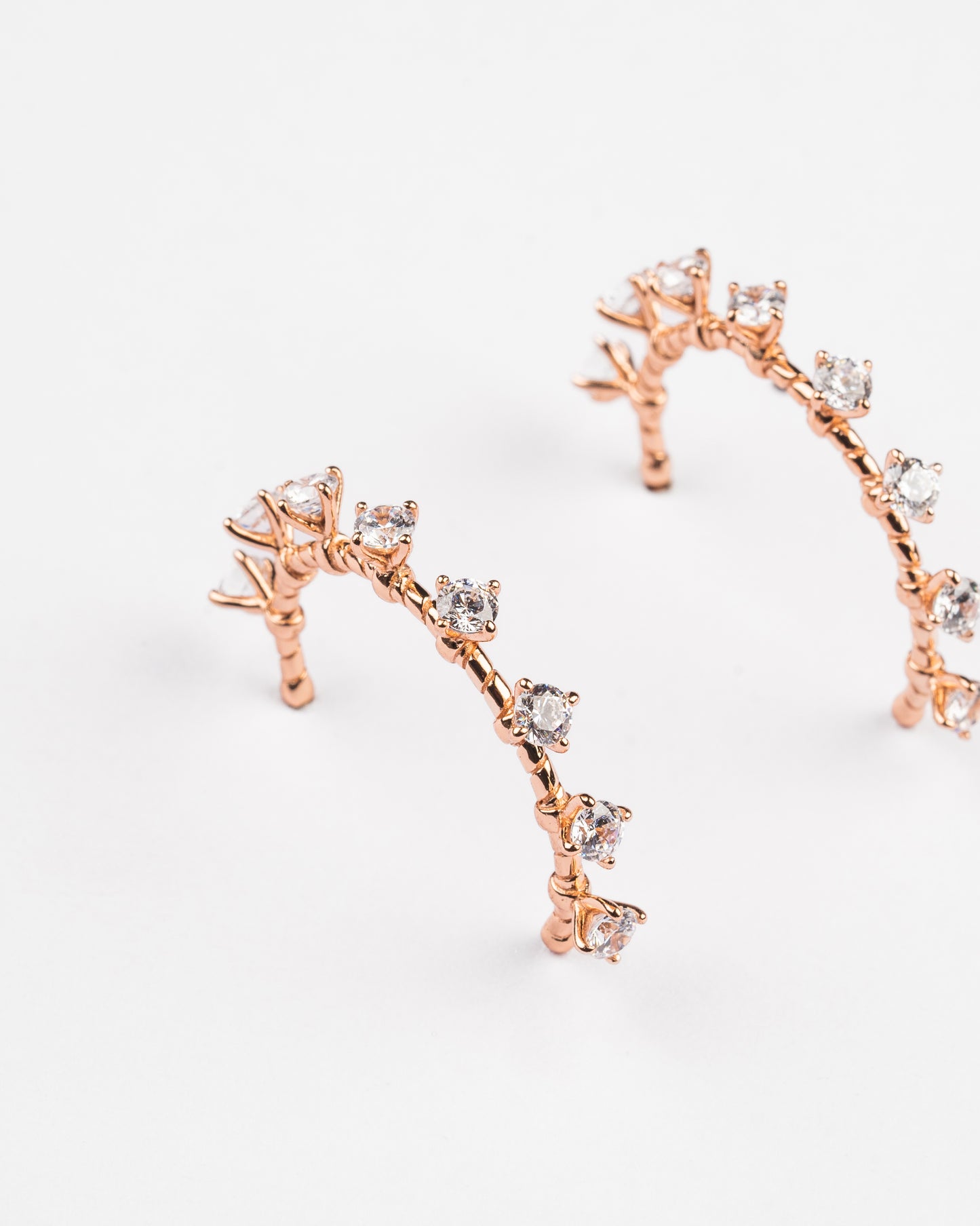 Andrea Zircon Hoop Earrings