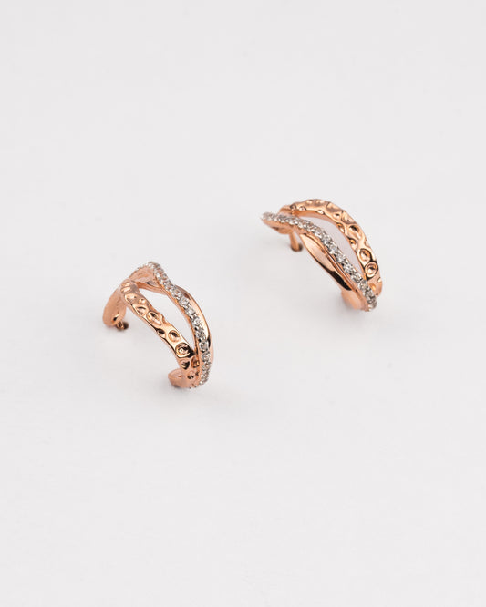 Haley Rose Gold Hoop Earrings