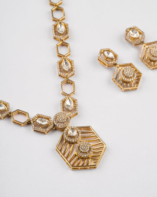 Aster Modern Kundan Necklace Set