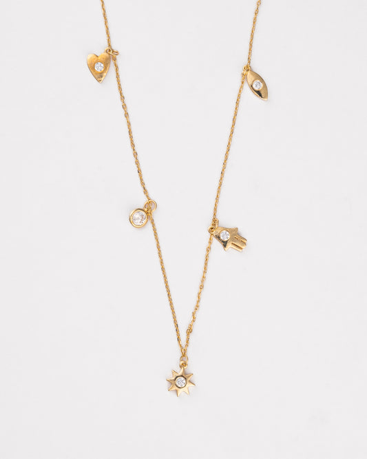 Nehir Dainty Charm Necklace