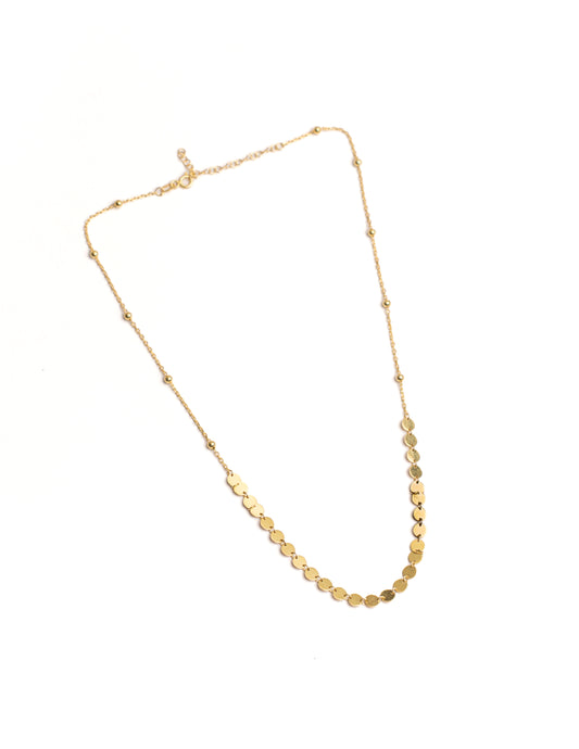 Gilded Disc Necklace