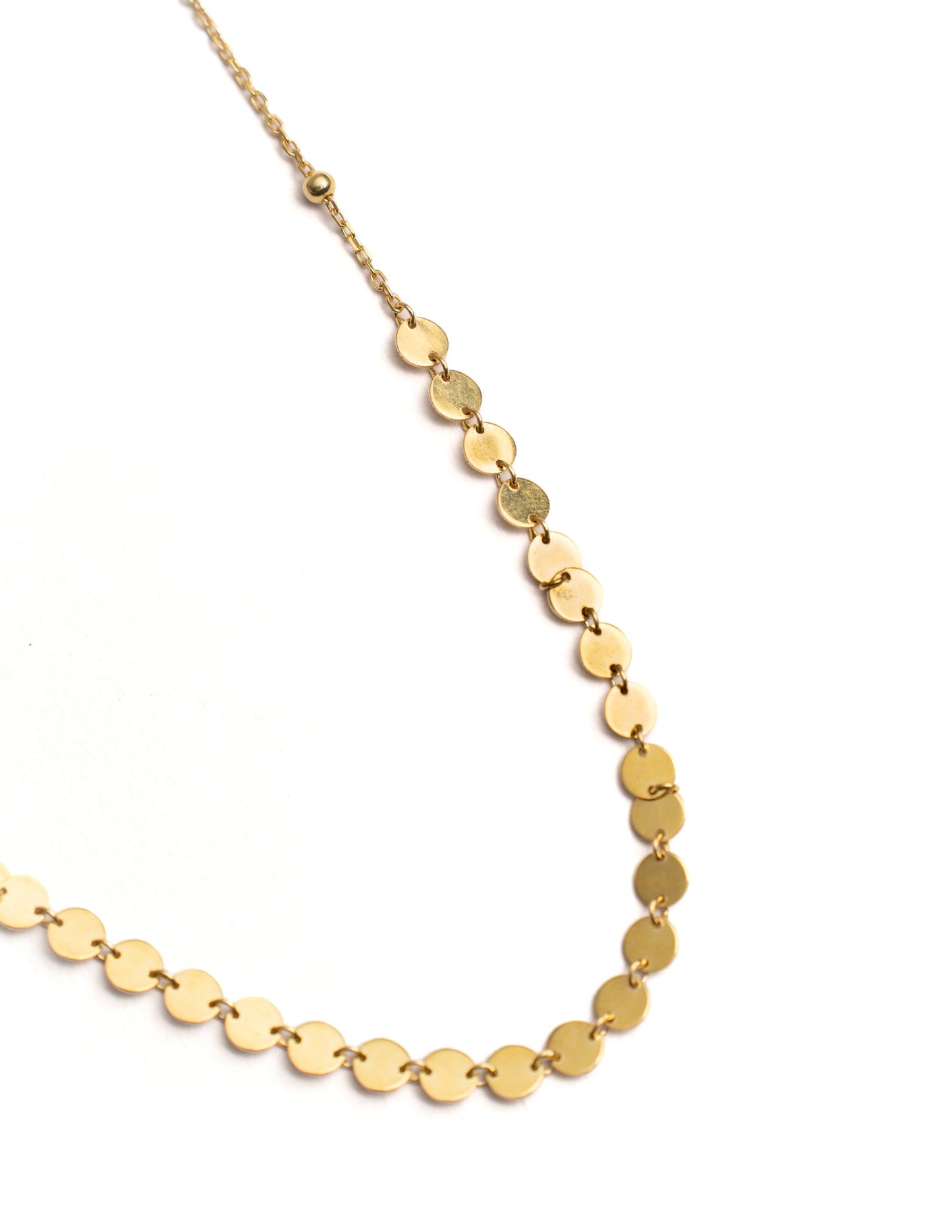 Gilded Disc Necklace