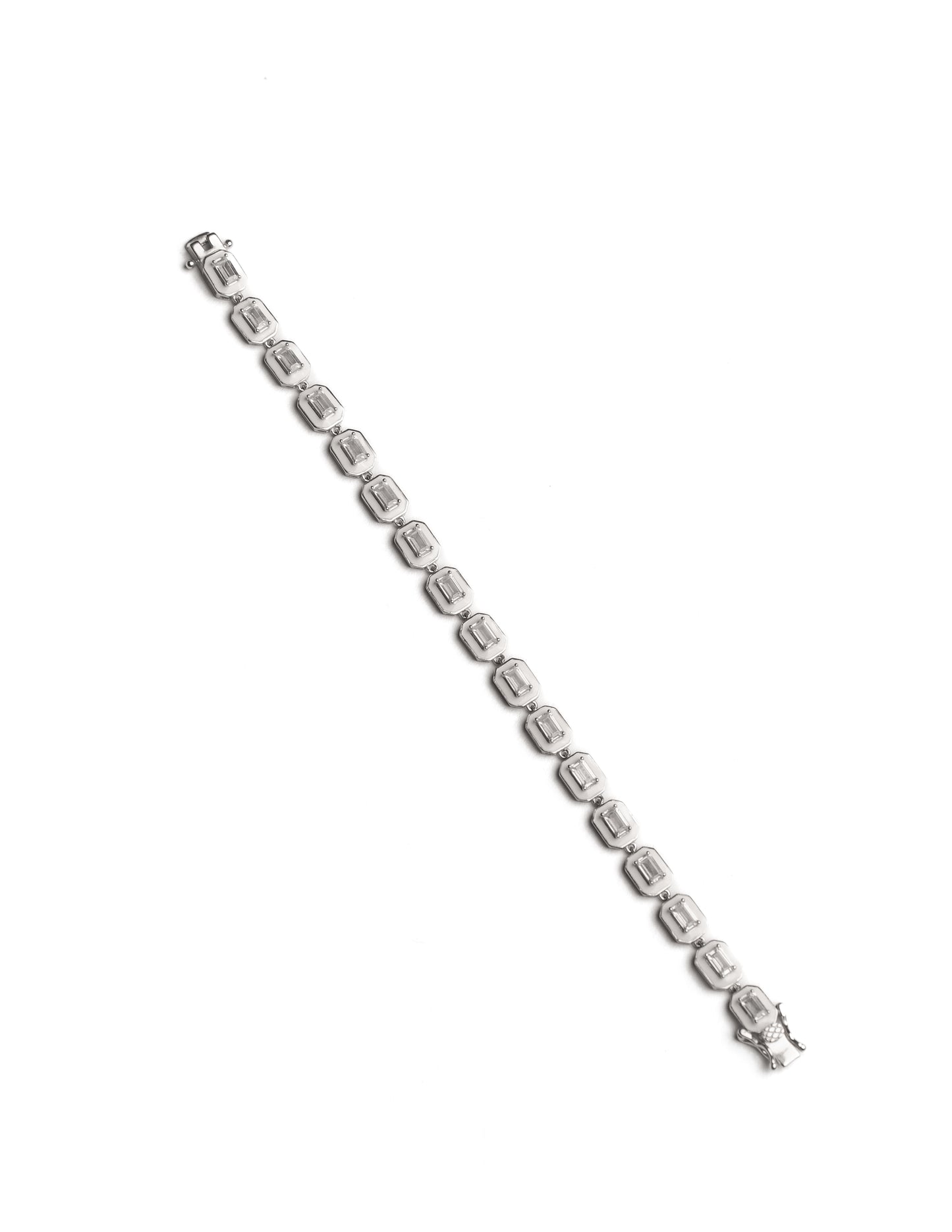 Ice Geometric Tennis Bracelet