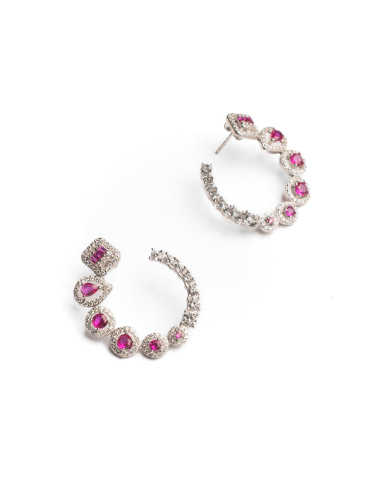 Champagne Blush Hoops