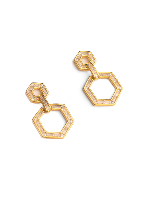Hex zircon Earrings