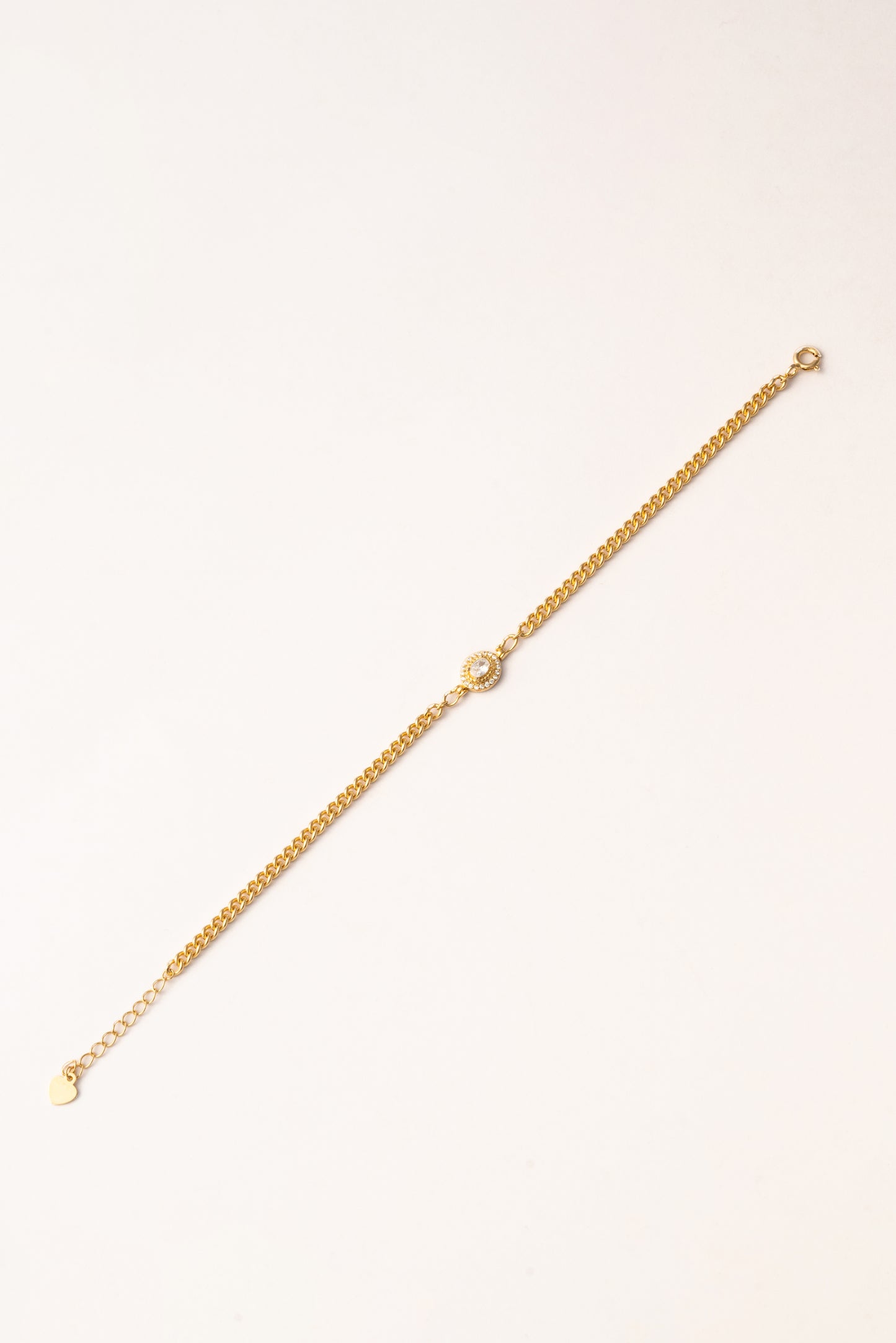 Gold Plated Zircon Link Bracelet