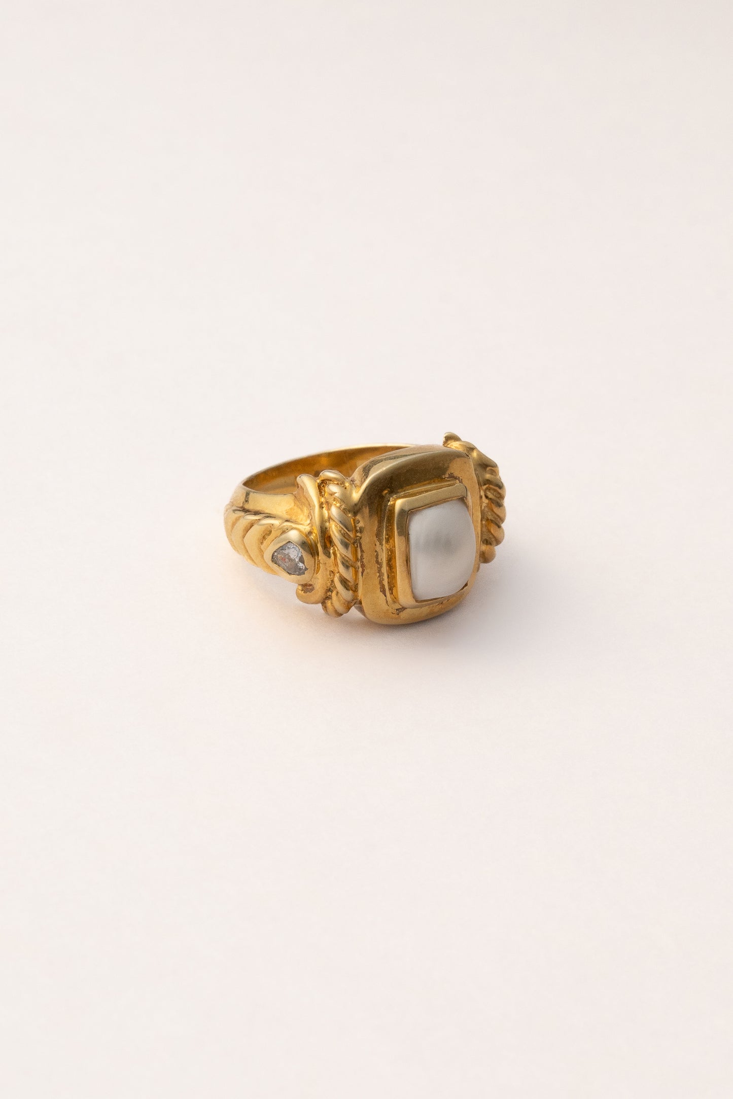 Opera Gold Plated Gemstone Ring