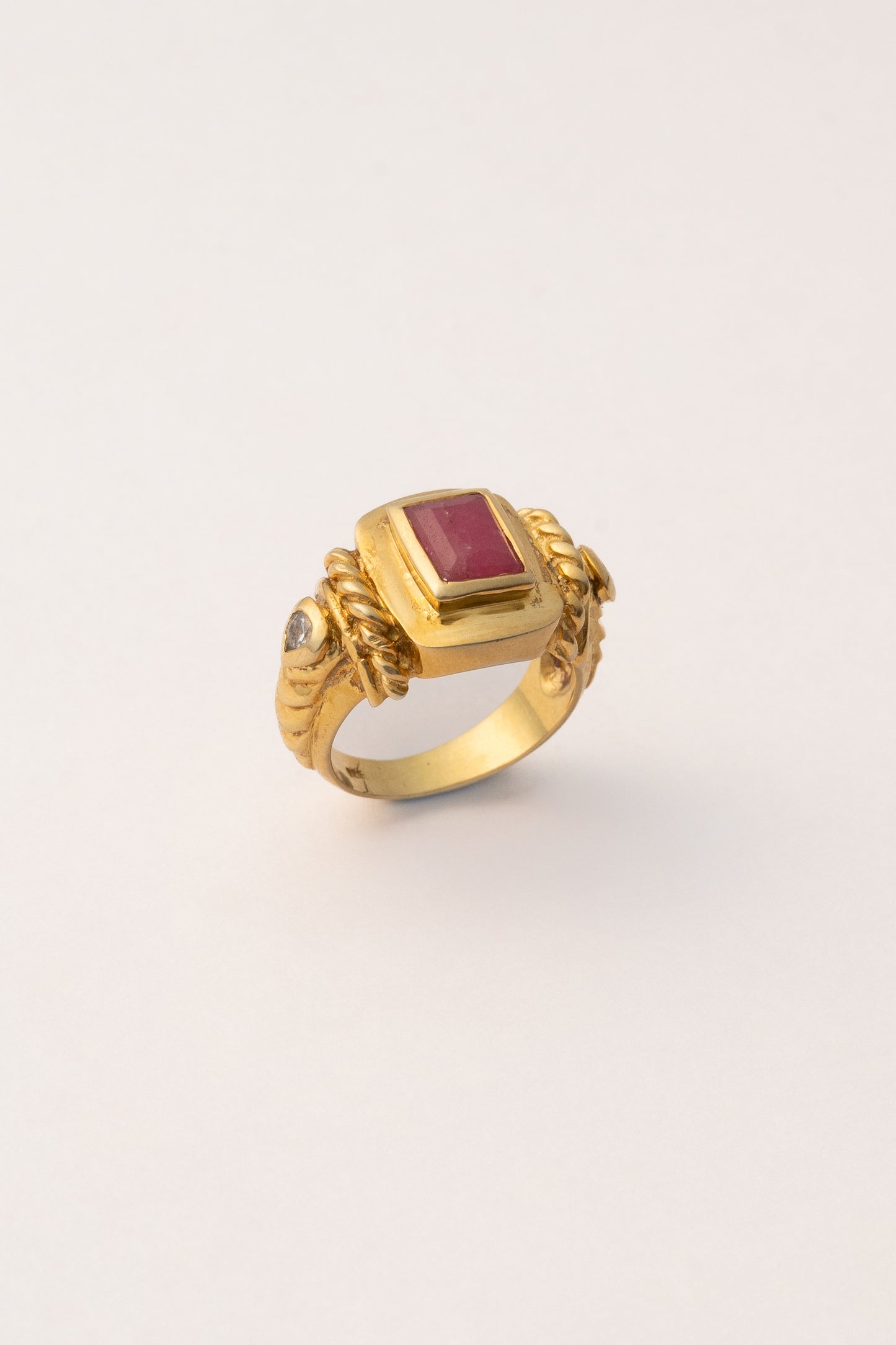 Opera Gold Plated Gemstone Ring