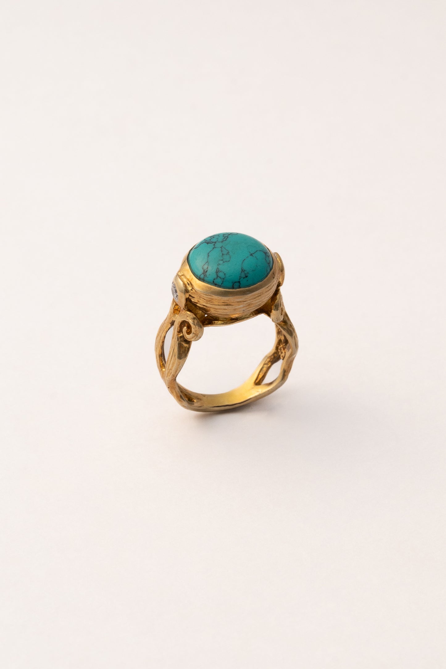 Isis Gold Plated Turquoise Ring